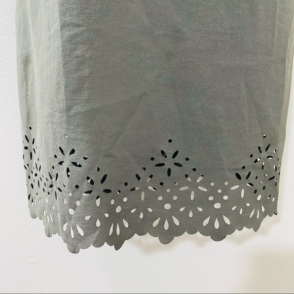 EVERLY Green Embroidered 3/4 Sleeve Womens Size Small Dress - Picture 3 of 8